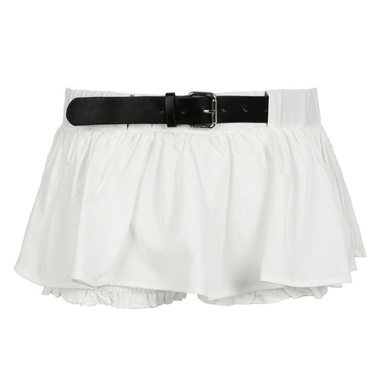 Vacation Leisure A- Line Lotus Leaf Miniskirt - Dana Fashion