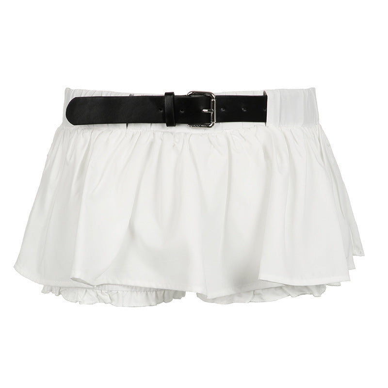 Vacation Leisure A- Line Lotus Leaf Miniskirt - Dana Fashion