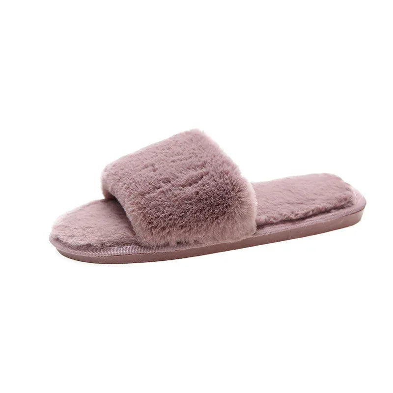 Ladies Fashion New Suede Plush Slippers - DanaFashionstore