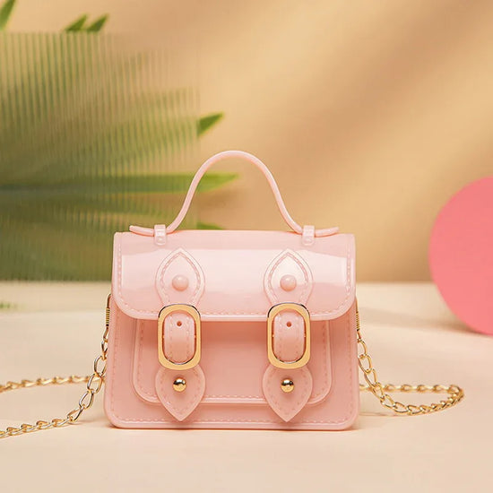 Children's Jelly Bag Rhombic Chain Pearl Handbag - DanaFashionstore