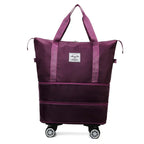 New Universal Wheel Travel Bag With Double-layer Dry And Wet Separation Fitness Yoga Shoulser Bags Sports Fitness Large Capacity Handbag Women - DanaFashionstore