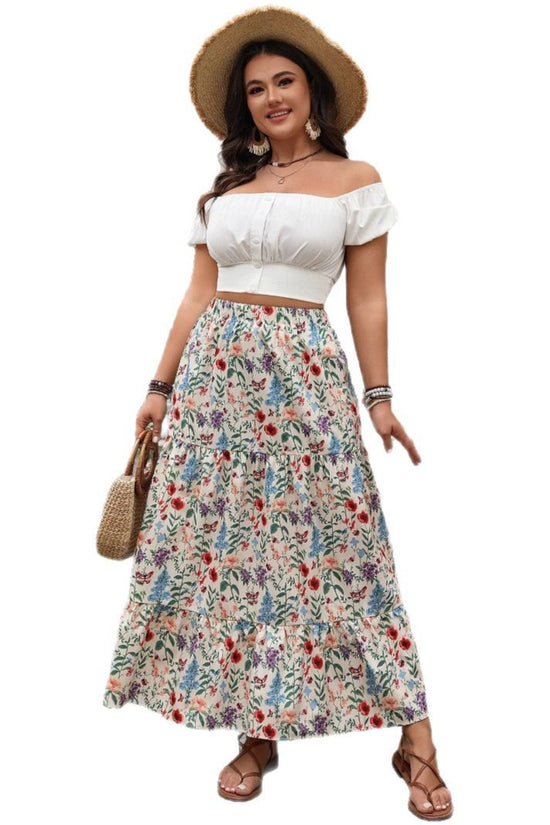 Women's Fashionable Personalized Floral Pastoral Skirt - Dana Fashion