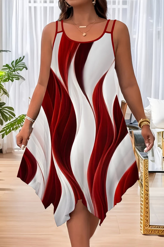 Fashion Double-shoulder Strap Printed Women's Dress - Dana Fashion