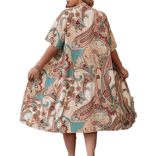 Women's Clothes Hot-selling Holiday Floral Print Two-piece Set $67.60 Dana Fashion Color: Apricot Size: 2XL Women's clothing Product information: Fabric: Polyester Color: Apricot Size: L,XL,2XL,3XL,4XL,5XL Note: 1. Asian sizes are 1 to 2 sizes smaller tha