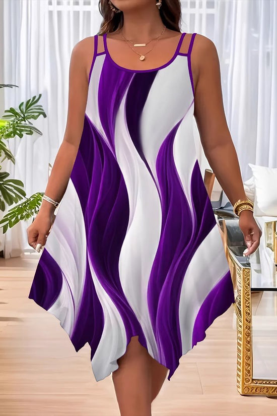 Fashion Double-shoulder Strap Printed Women's Dress - Dana Fashion