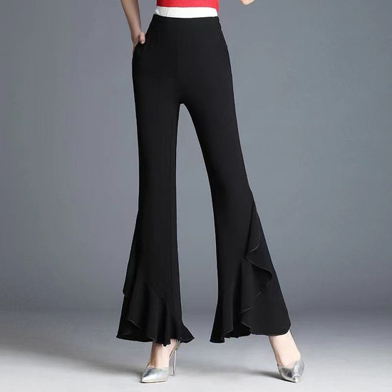 Spring And Summer New High Waist Black Bell-bottoms - Dana Fashion