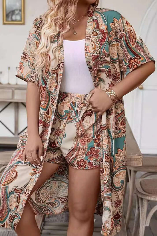 Women's Clothes Hot-selling Holiday Floral Print Two-piece Set $67.60 Dana Fashion Color: Apricot Size: 2XL Women's clothing Product information: Fabric: Polyester Color: Apricot Size: L,XL,2XL,3XL,4XL,5XL Note: 1. Asian sizes are 1 to 2 sizes smaller tha