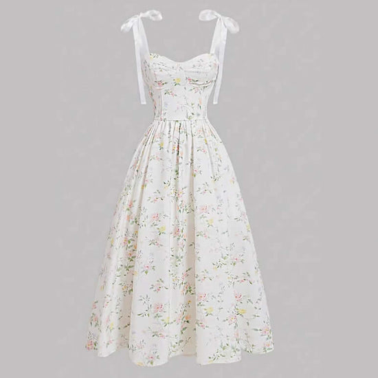 Women's Spring Clothing Elegant Low-cut Split Sling Dress $34.90 Dana Fashion Color: White Size: L Women's clothing Product information: Pattern: Printing Skirt type: suspender skirt Color: White Size: S,M,L,XL Style type: temperament commute Popular elem