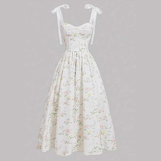 Women's Spring Clothing Elegant Low-cut Split Sling Dress $34.90 Dana Fashion Color: White Size: L Women's clothing Product information: Pattern: Printing Skirt type: suspender skirt Color: White Size: S,M,L,XL Style type: temperament commute Popular elem