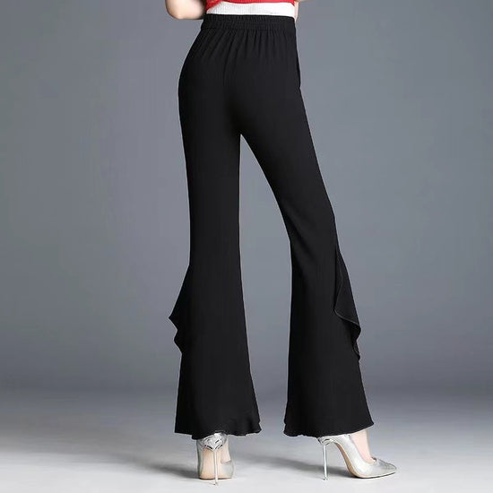 Spring And Summer New High Waist Black Bell-bottoms - Dana Fashion