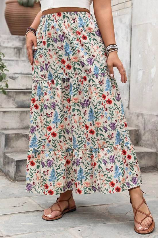 Women's Fashionable Personalized Floral Pastoral Skirt - Dana Fashion