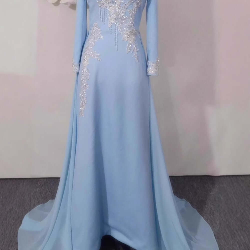 Light Luxury Minority Temperament Long Sleeve Performance Costume $178.96 Dana Fashion Color: Blue Size: L Women's clothing Product information: Fabric name: Polyester Color: blue Sleeve type: regular sleeve Waist type: high waist Size: S,M,L,XL,XXL Appli
