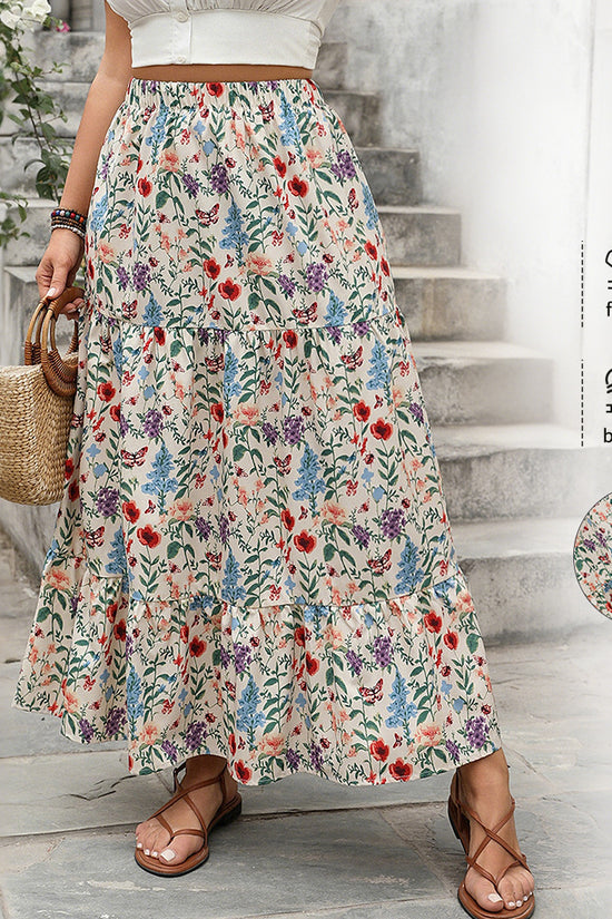 Women's Fashionable Personalized Floral Pastoral Skirt - Dana Fashion