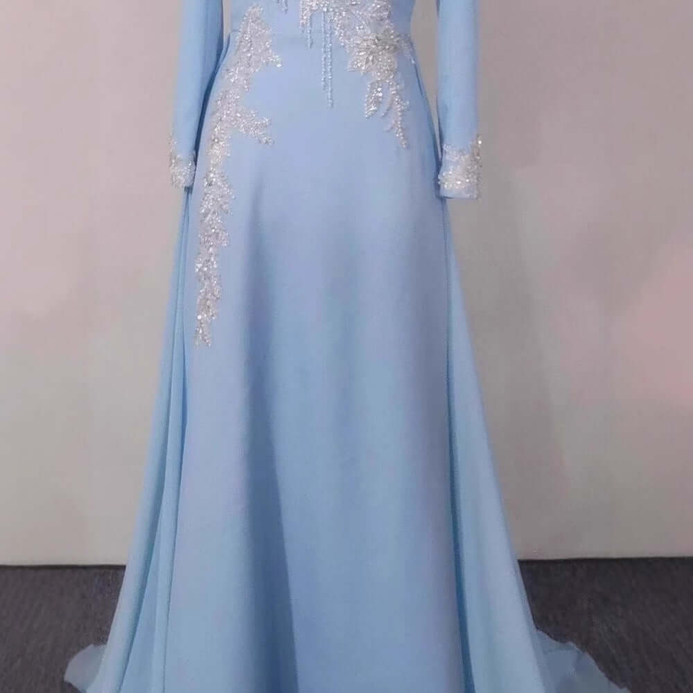 Light Luxury Minority Temperament Long Sleeve Performance Costume $178.96 Dana Fashion Color: Blue Size: L Women's clothing Product information: Fabric name: Polyester Color: blue Sleeve type: regular sleeve Waist type: high waist Size: S,M,L,XL,XXL Appli