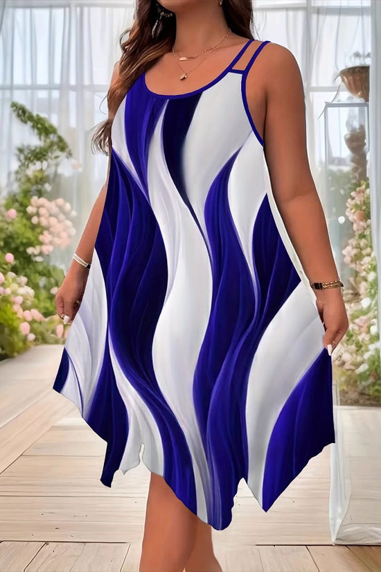 Fashion Double-shoulder Strap Printed Women's Dress - Dana Fashion