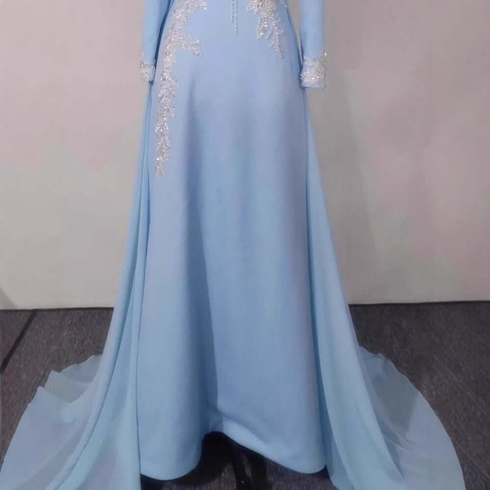 Light Luxury Minority Temperament Long Sleeve Performance Costume $178.96 Dana Fashion Color: Blue Size: L Women's clothing Product information: Fabric name: Polyester Color: blue Sleeve type: regular sleeve Waist type: high waist Size: S,M,L,XL,XXL Appli