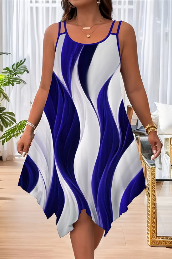 Fashion Double-shoulder Strap Printed Women's Dress - Dana Fashion