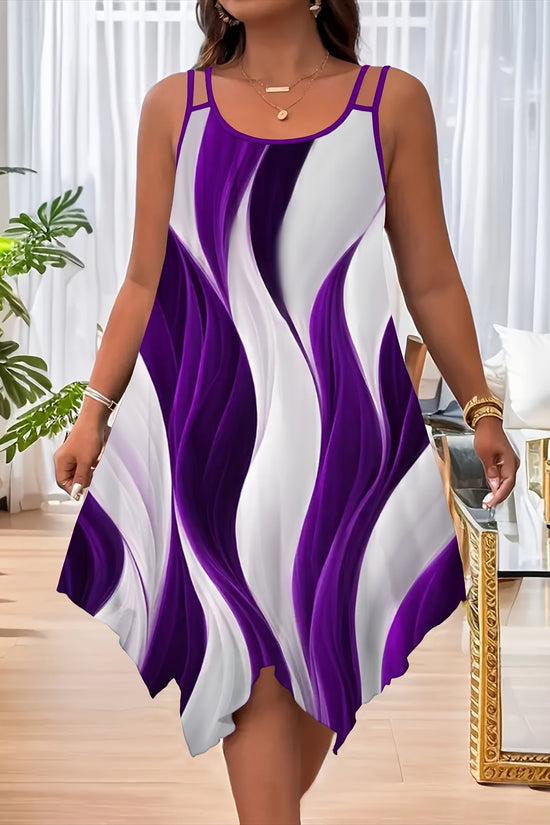 Fashion Double-shoulder Strap Printed Women's Dress - Dana Fashion