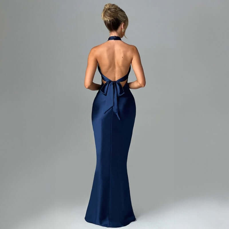 Summer Fashion Elegant Backless Sleeveless Dress $29.22 Dana Fashion Color: Blue Size: L Women's clothing Product information: Pattern: solid color Skirt-type: One-Step skirt Color: blue, wine red, blue in stock Waist Type: Mid waist Size: S,M,L Style typ