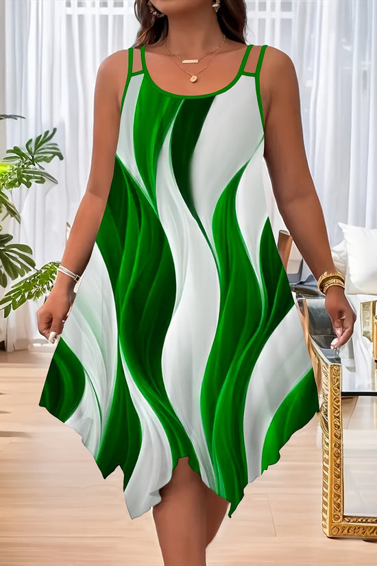 Fashion Double-shoulder Strap Printed Women's Dress - Dana Fashion