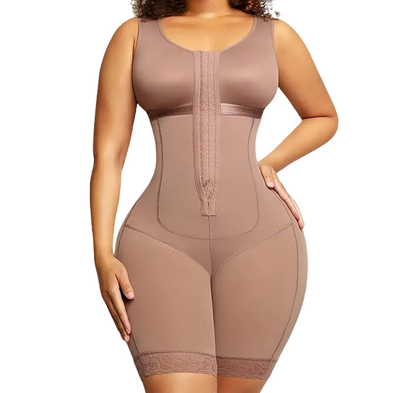 Plus Size One-piece Thin Breasted Belly Contracting Hip Lift Body Shaping Corset - Dana Fashion