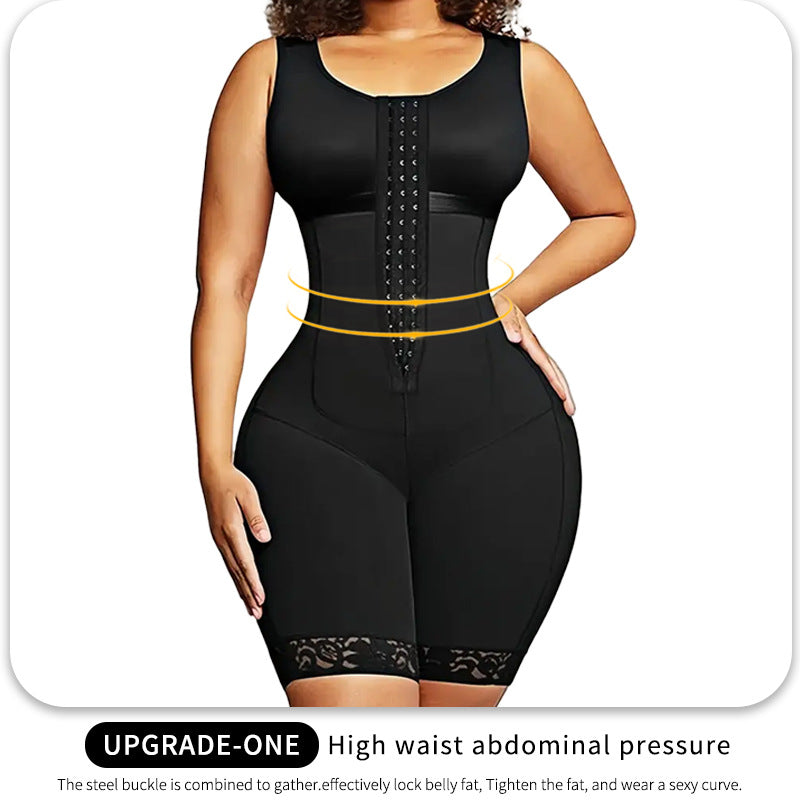 Plus Size One-piece Thin Breasted Belly Contracting Hip Lift Body Shaping Corset - Dana Fashion