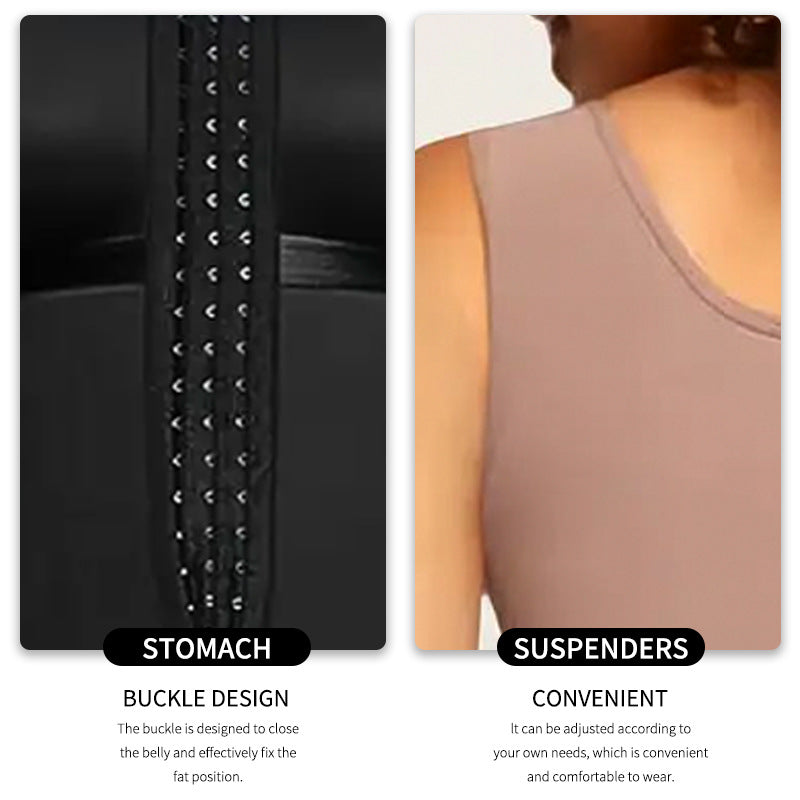 Plus Size One-piece Thin Breasted Belly Contracting Hip Lift Body Shaping Corset - Dana Fashion