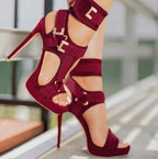 Buckle Super High Heels Waterproof Platform Fish Mouth Stiletto Heel Women Sandals