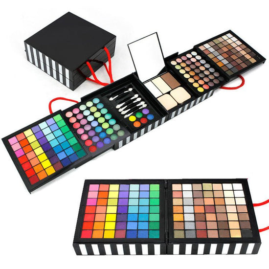 A Foreign Trade On Behalf Of Explosion Deluxe 177 Color Eye Shadow Bronzing Plate Combination Makeup Set White Optional $55.50 Dana Fashion Model: 1 makeup A foreign trade on behalf of explosion Deluxe 177 color eye shadow + bronzing plate combination mak