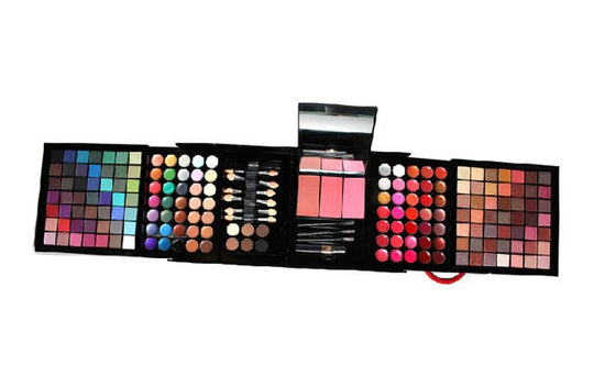 A Foreign Trade On Behalf Of Explosion Deluxe 177 Color Eye Shadow Bronzing Plate Combination Makeup Set White Optional $55.50 Dana Fashion Model: 1 makeup A foreign trade on behalf of explosion Deluxe 177 color eye shadow + bronzing plate combination mak
