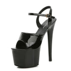 Summer New Patent Leather Fish Toe Shoes For Women High Heels Fine Sexy - DanaFashionstore
