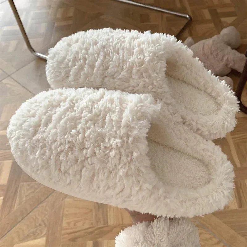 Women's Simple Japanese Style Thermal Cotton Slippers - DanaFashionstore