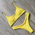 Women's Simple Clean Solid Color Bikini Swimsuit - DanaFashionstore