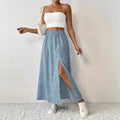 Women's Fashionable With Side-slit Printed Skirt - DanaFashionstore