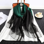 Women's Korean Style Silk Plaid Scarf - DanaFashionstore