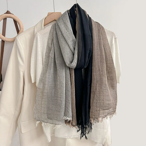 Autumn And Winter Leisure Style Simple Pure Cotton Scarf - DanaFashionstore