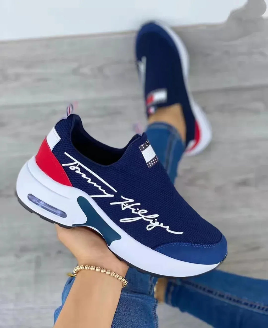 Air Cushion Lazy Dad Shoes Slip-on Sneakers For Women - DanaFashionstore