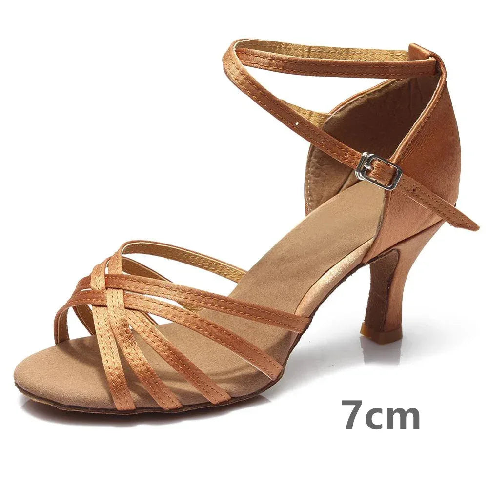 Indoor satin Latin dance shoes - DanaFashionstore