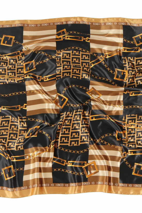 Chain Printed Scarf Women's Casual Scarf 90 90cm Satin Large Kerchief
