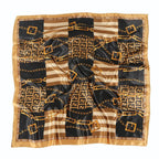 Chain Printed Scarf Women's Casual Scarf 90 90cm Satin Large Kerchief - DanaFashionstore