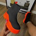 Fashion Sock Boots Platform Chunky Heels Shoes Women - DanaFashionstore