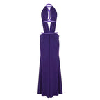 European And American-style Sexy Backless Patchwork Hollow-out Halter-neck Slimming Vest Dress - DanaFashionstore