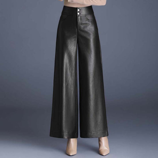 High Waist Thickened Loose Big Leg Straight All-matching Wide Leg Pants For Women