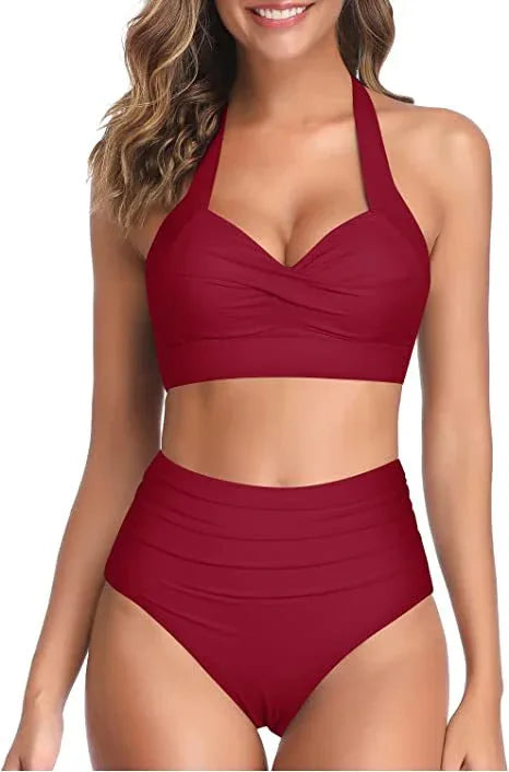 Split Bow Bikini Seaside Vacation Swimwear - DanaFashionstore