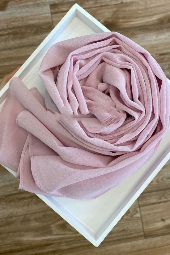 Women's Hijab Solid Pearl Chiffon Scarf