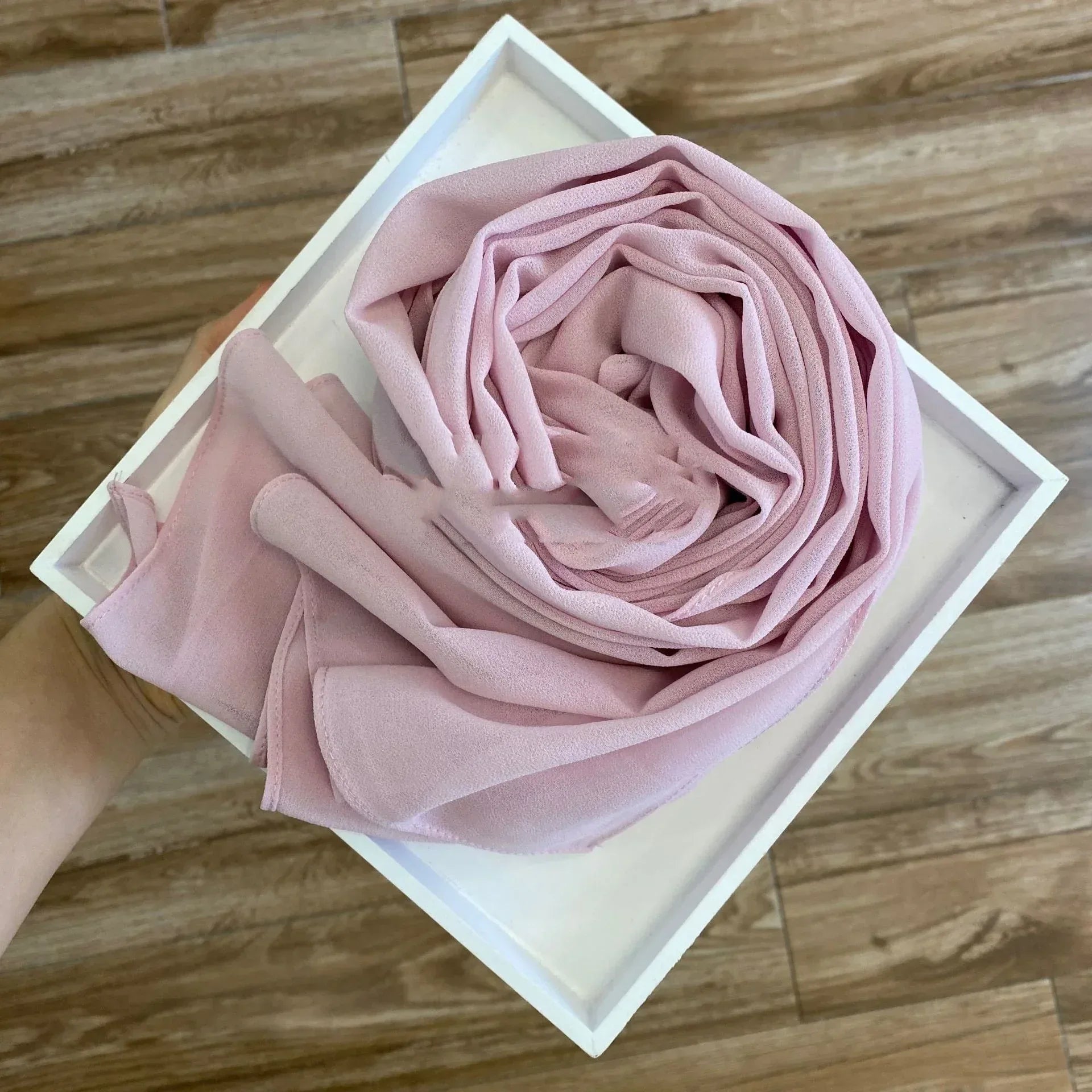 Women's Hijab Solid Pearl Chiffon Scarf - DanaFashionstore