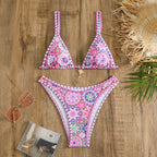 Retro 4-color Printed Women's Swimwear Bikini - DanaFashionstore