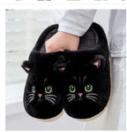 Autumn And Winter Cotton Slippers Men And Women Couple Kitty Cartoon - DanaFashionstore