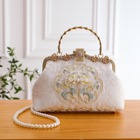 Pearl Embroidered Fashion Handbag Cheongsam Banquet Dana Fashion