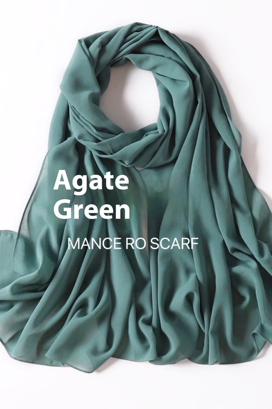 Pure Color Pearl Chiffon Scarf Headcloth Veil Chiffon Scarf